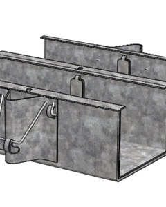 Coupling set for driptrough 2-ways Galv
